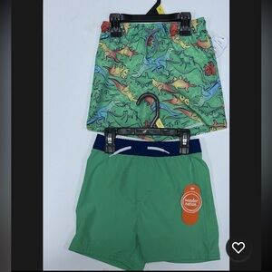 Wonder Nation Green Dinosaur Print Swimwear size 3T